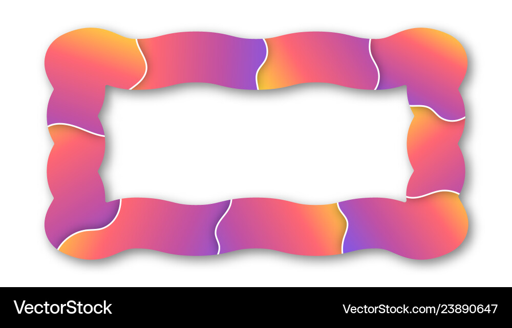Colored trendy gradient frame Vector Image