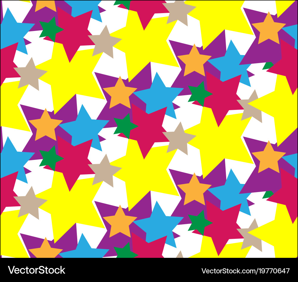 Colorful Star Abstract Pattern Vector Image