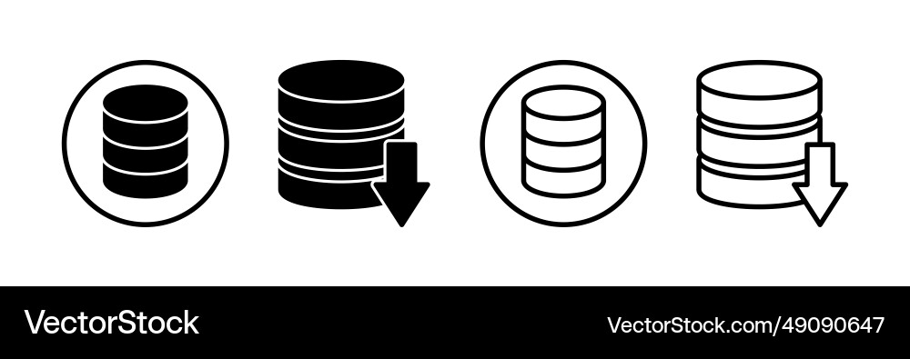 Database icon server storage Database icon server storage vector image