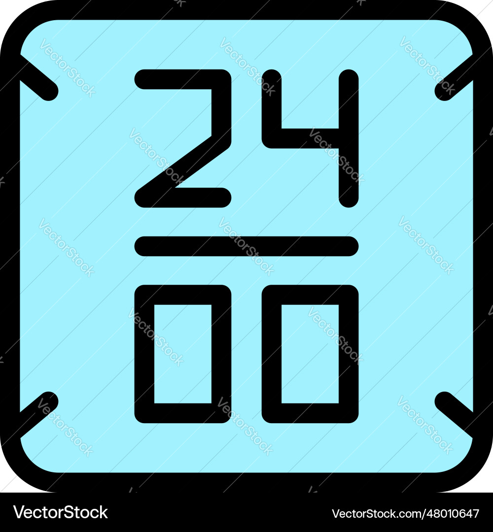 Digital timer icon flat Digital timer icon flat vector image