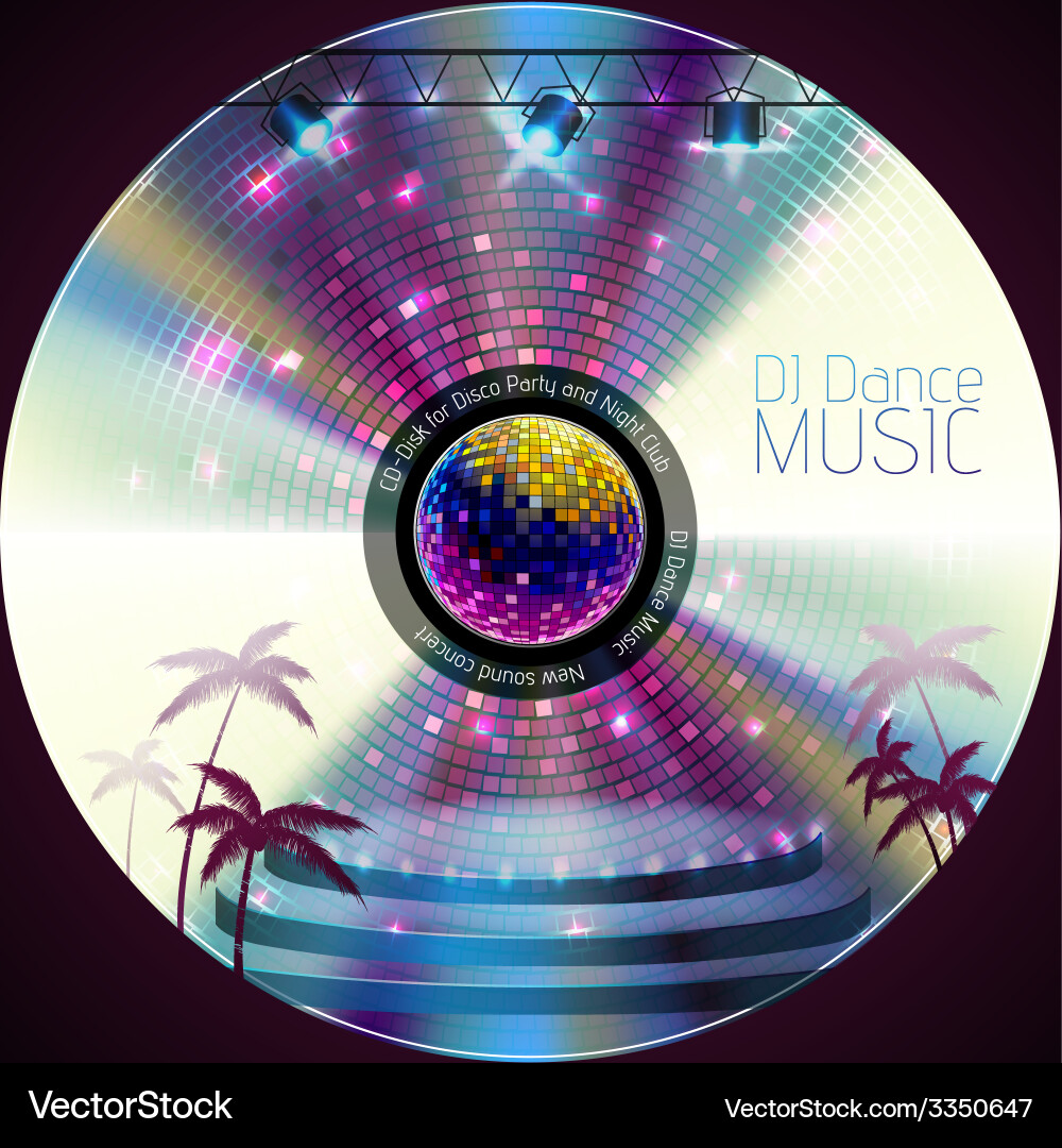 Disco abstract background record or disk vector image