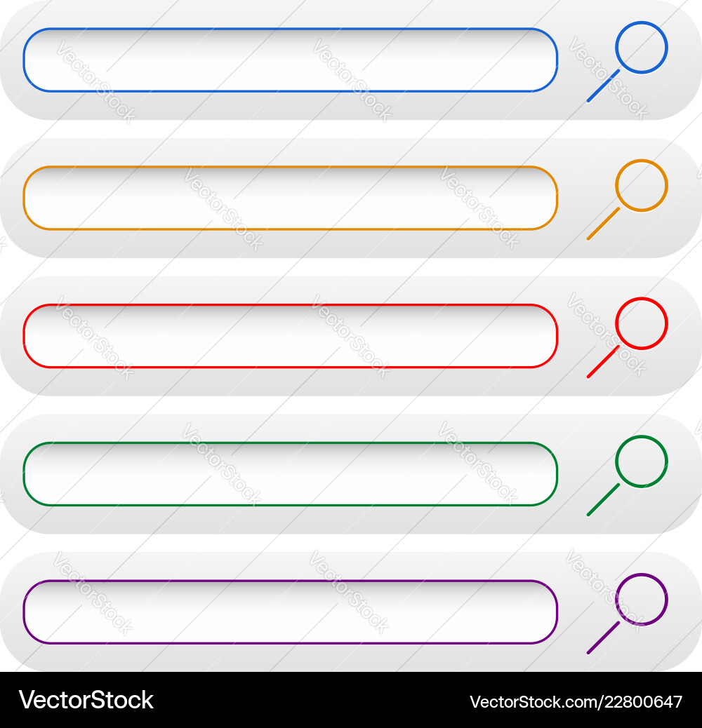 Minimal search bars button vector image