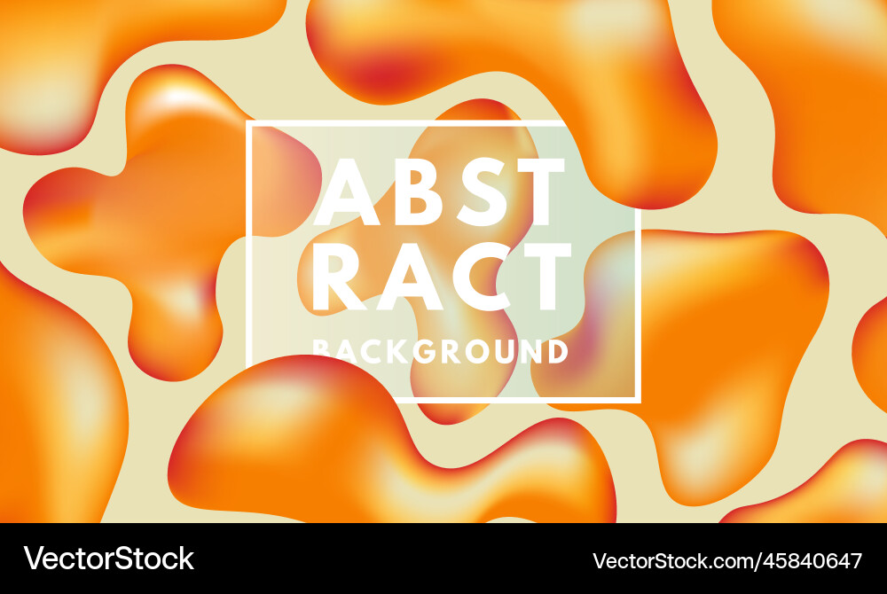Organic blob 3d fluid abstract background vector image