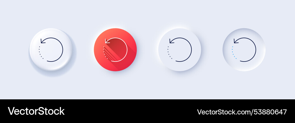 Recovery info line icon backup data sign restore vector image