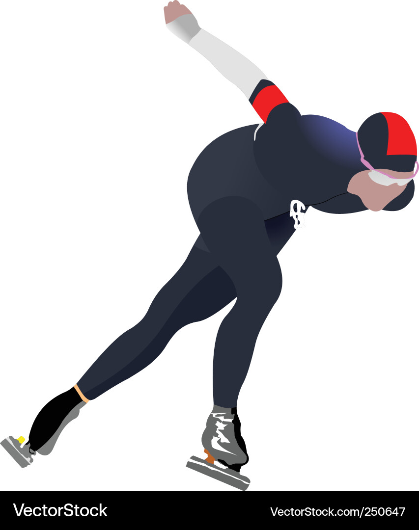 Speed skating Vector Image