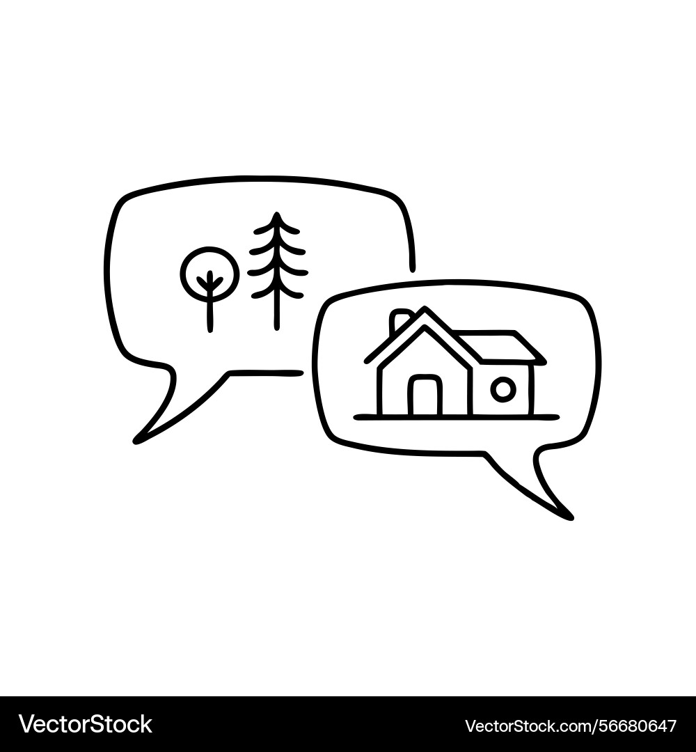 Two overlapping speech bubbles symbolizing Two overlapping speech bubbles symbolizing Vector Image