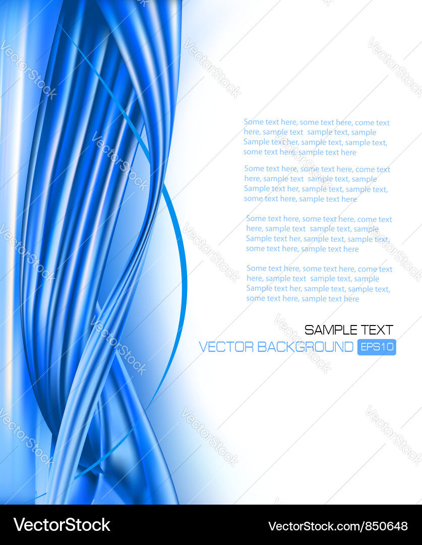 Abstract Blue Background with Flowing Lines Vector Image