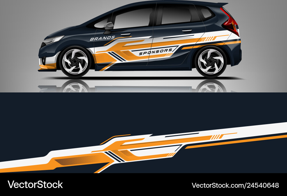 Abstract Car Stripe Wrap Vector Image