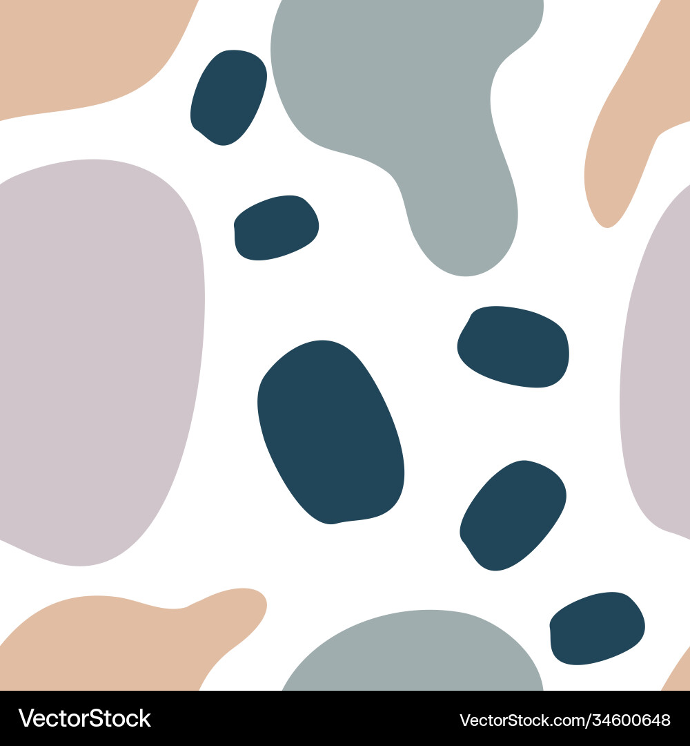 Abstract circle blots seamless pattern Vector Image