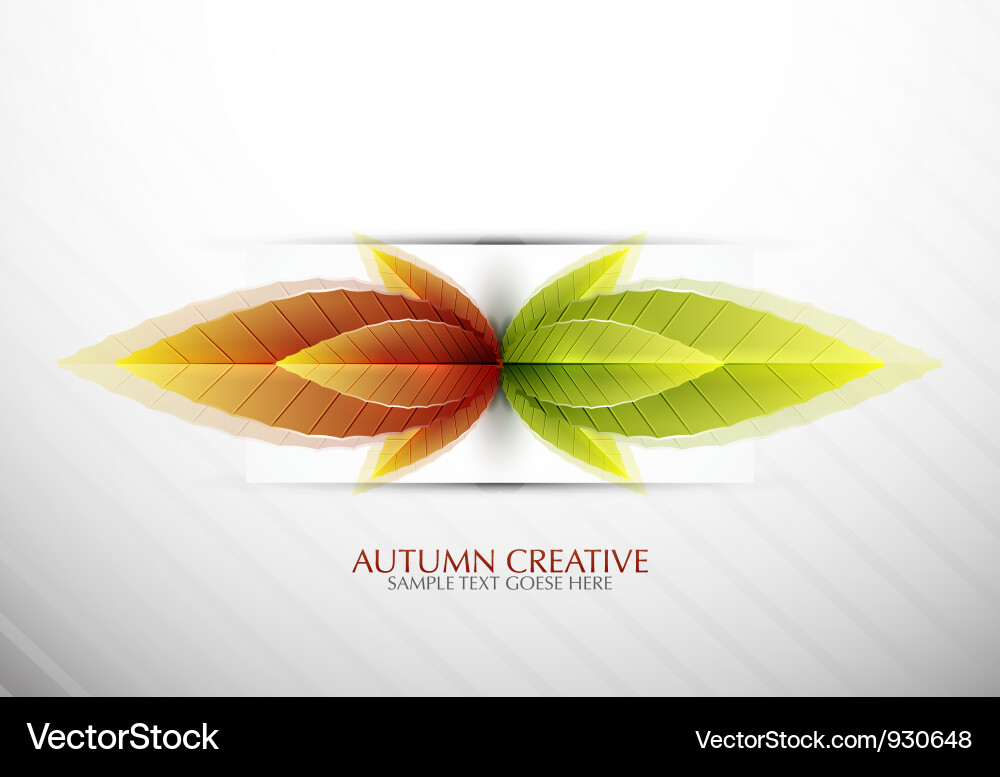 Autumn Leaf Pattern Background vector image