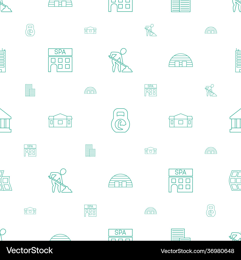 Building icons pattern seamless white background Building icons pattern seamless white background vector image