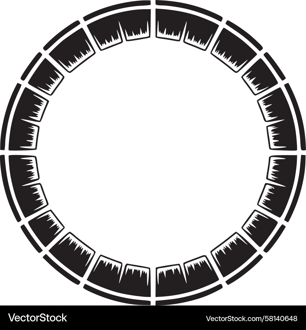 Circular Segmented Pattern Vector Image