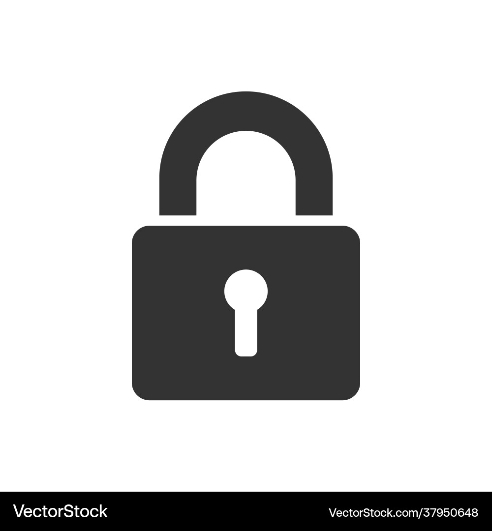 Closed and open locks icon isolated on white Closed and open locks icon isolated on white vector image