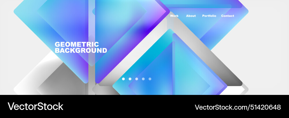 Colorful fluid gradient triangles and squares web Vector Image