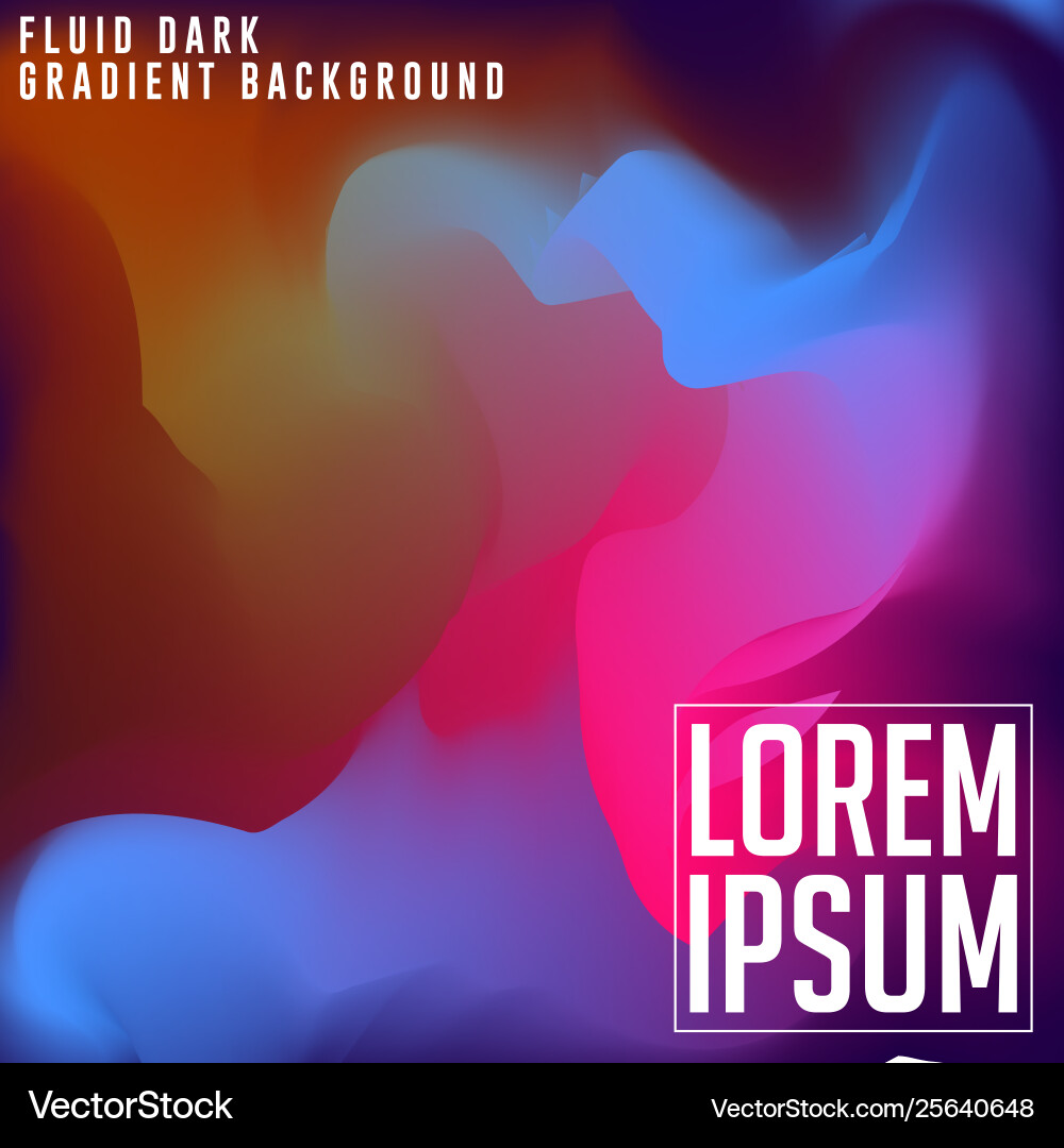 Dark fluid gradient background design abstract vector image