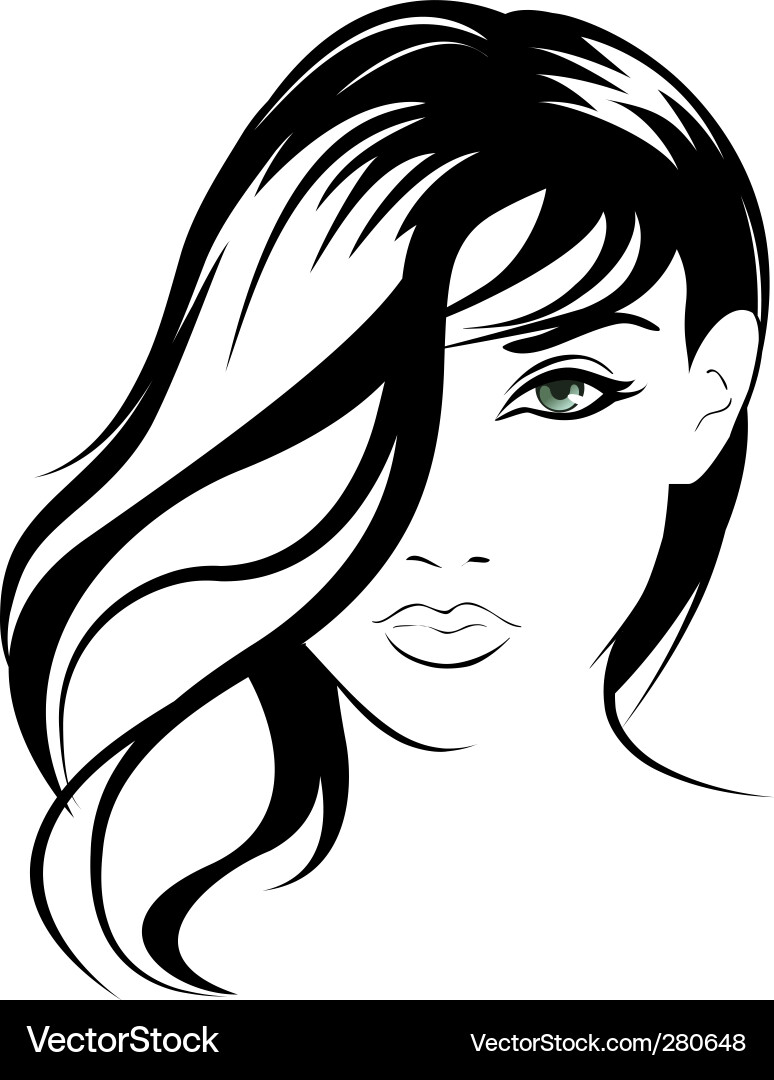 Elegant Female Portrait Vector Image