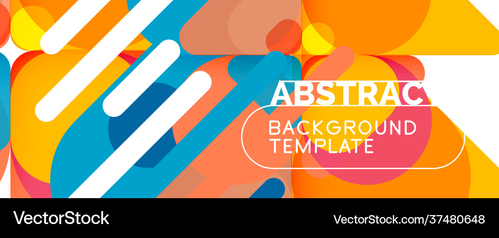Flat geometric round shapes and dynamic lines Flat geometric round shapes and dynamic lines Vector Image