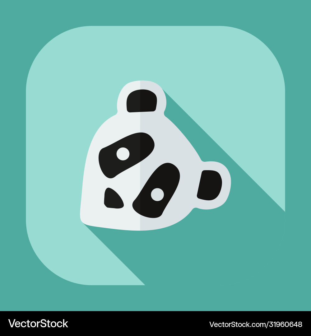 Flat modern design with shadow icons pandas Flat modern design with shadow icons pandas vector image
