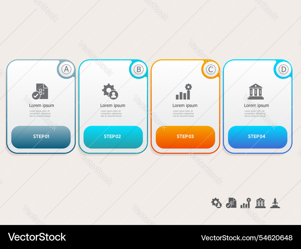 Infographics timeline business workflow report Vector Image