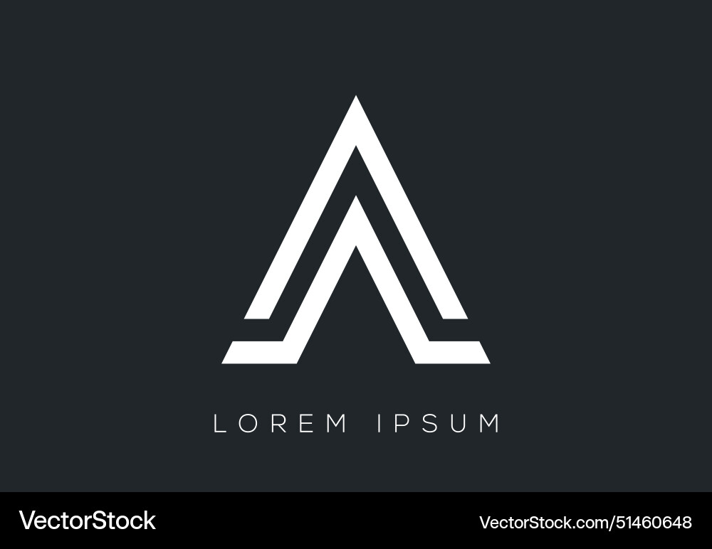 Initial a letter logo design Royalty Free Vector Image