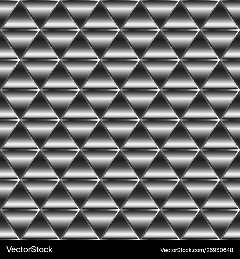 Metallic Triangle Grid Pattern vector image