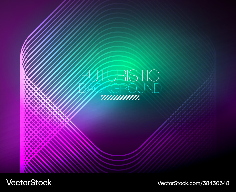 Neon Color Square Abstract Background vector image