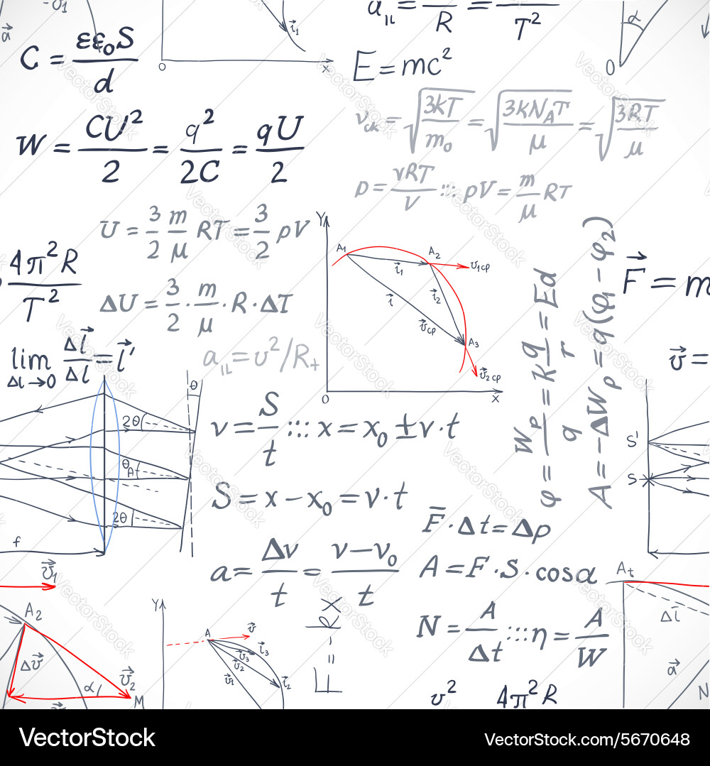 Physics Formula Pattern vector image