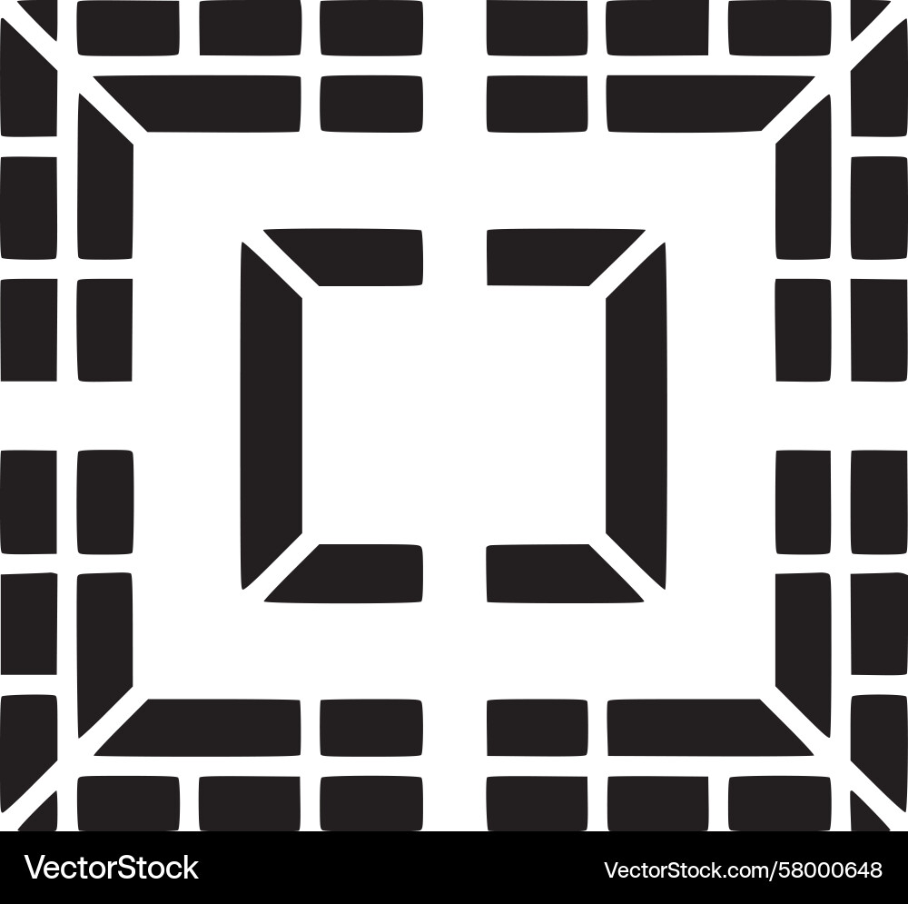 Pixel Grid Framework Vector Image