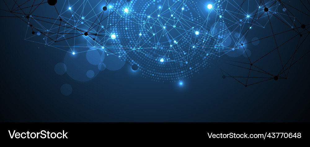 Polygonal science background with connecting dots Polygonal science background with connecting dots vector image