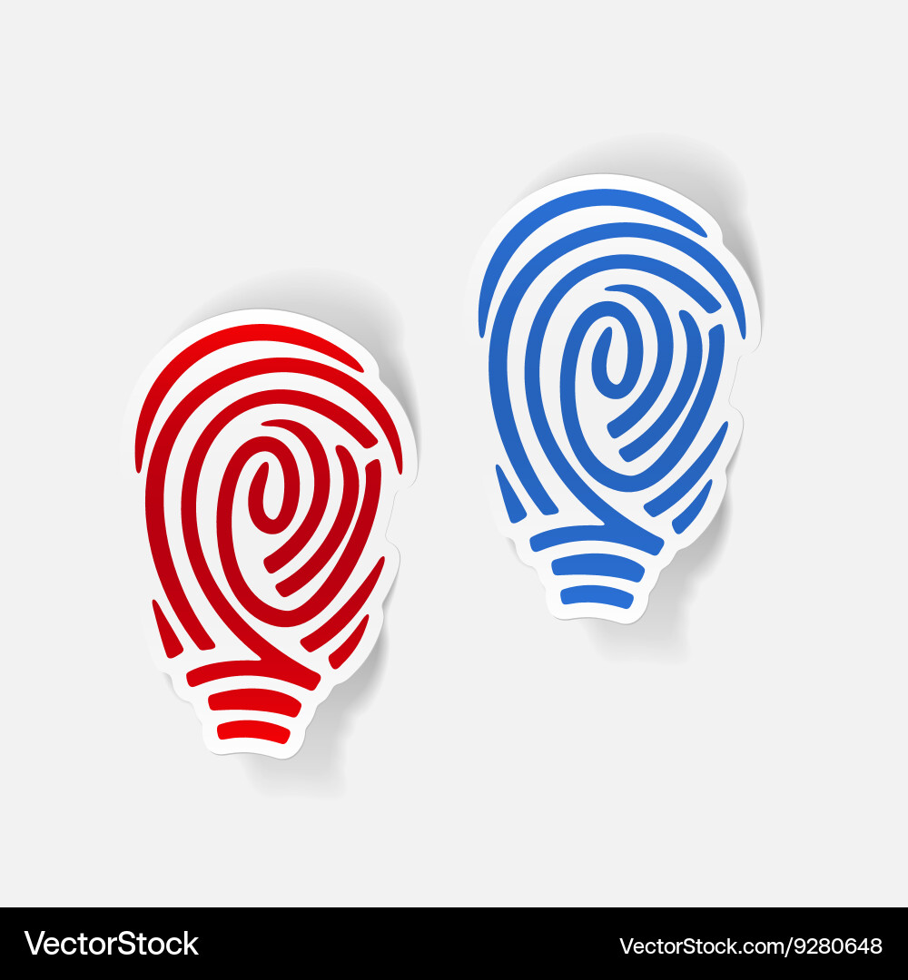 Realistic design element fingerprint Vector Image