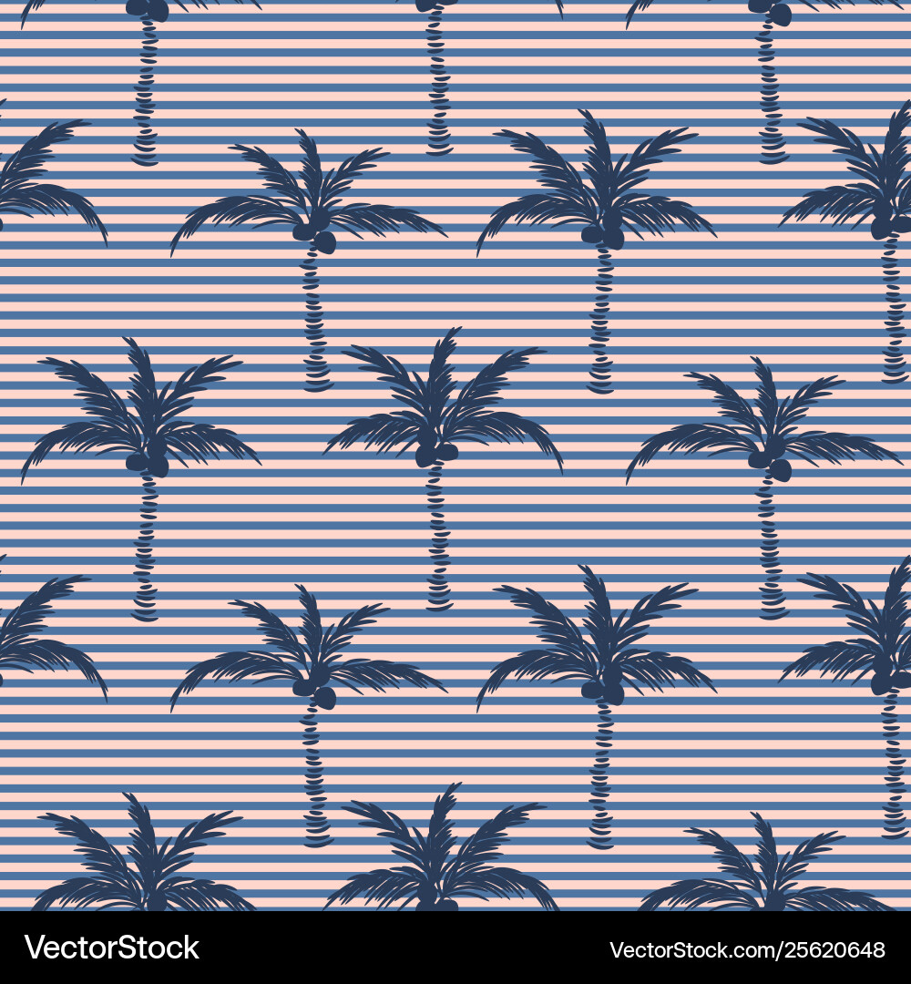 Retro Palm Tree Pattern vector image