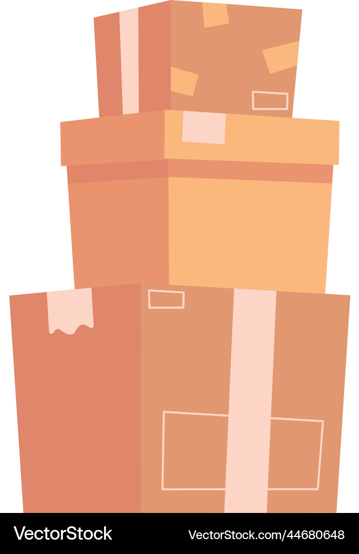 Stack of boxes Vector Image