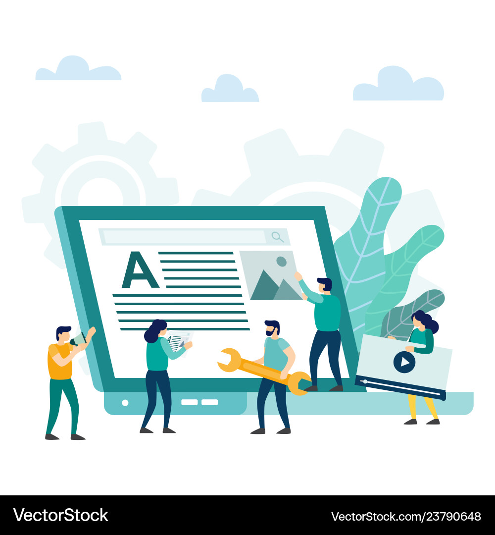 Website Development & Interface Creation vector image