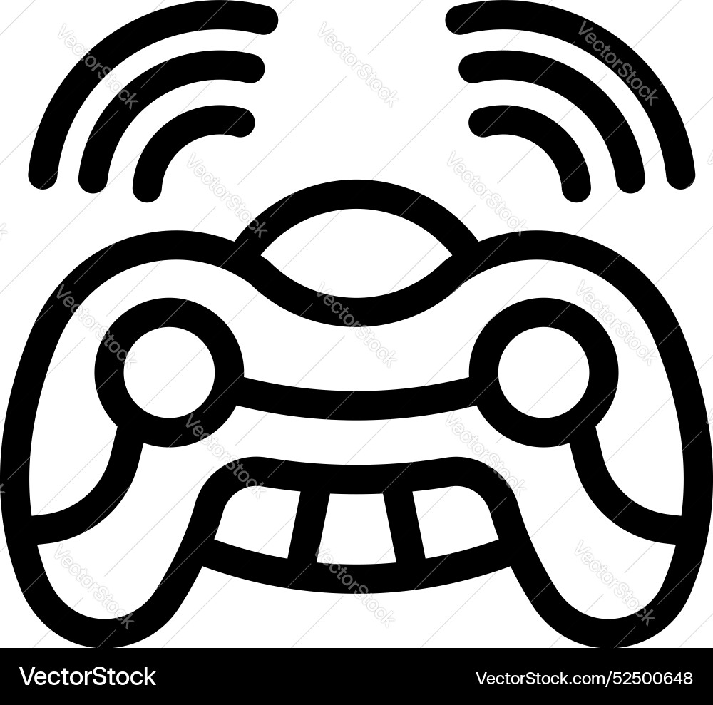 Wireless gamepad transmitting signals for gaming Wireless gamepad transmitting signals for gaming vector image
