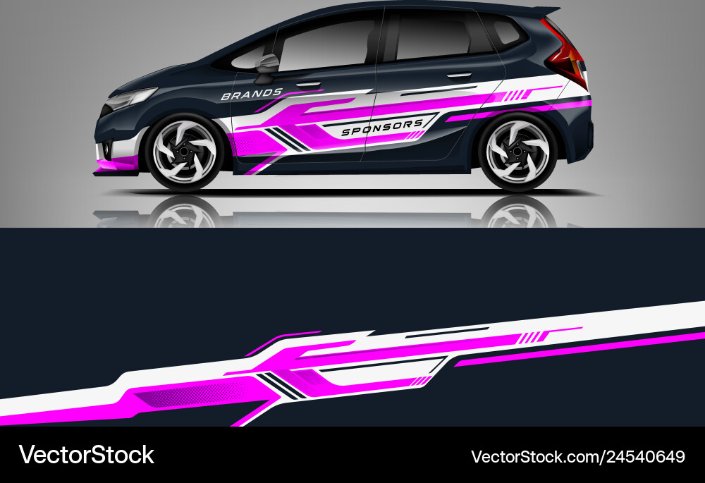 Abstract Car Stripe Decal Wrap Vector Image