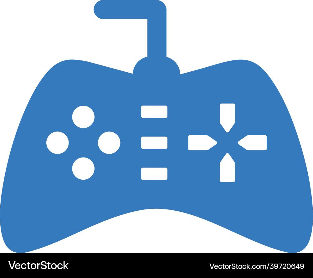 Controller game icon blue color design Vector Image