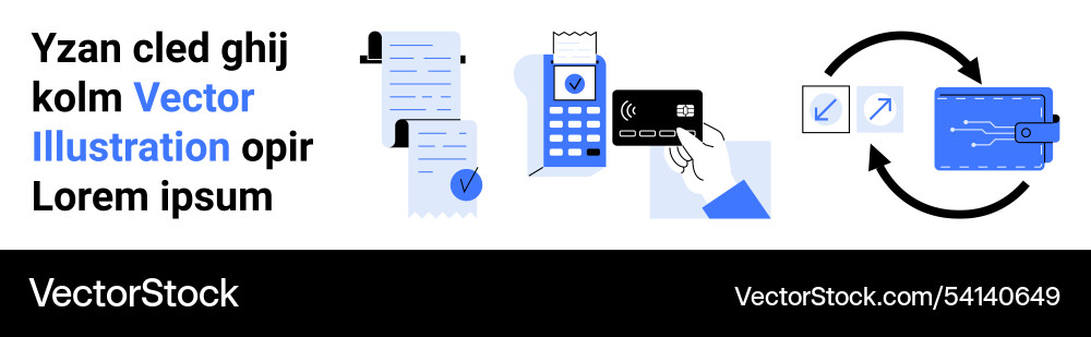 Digital payment solutions and document processing Vector Image