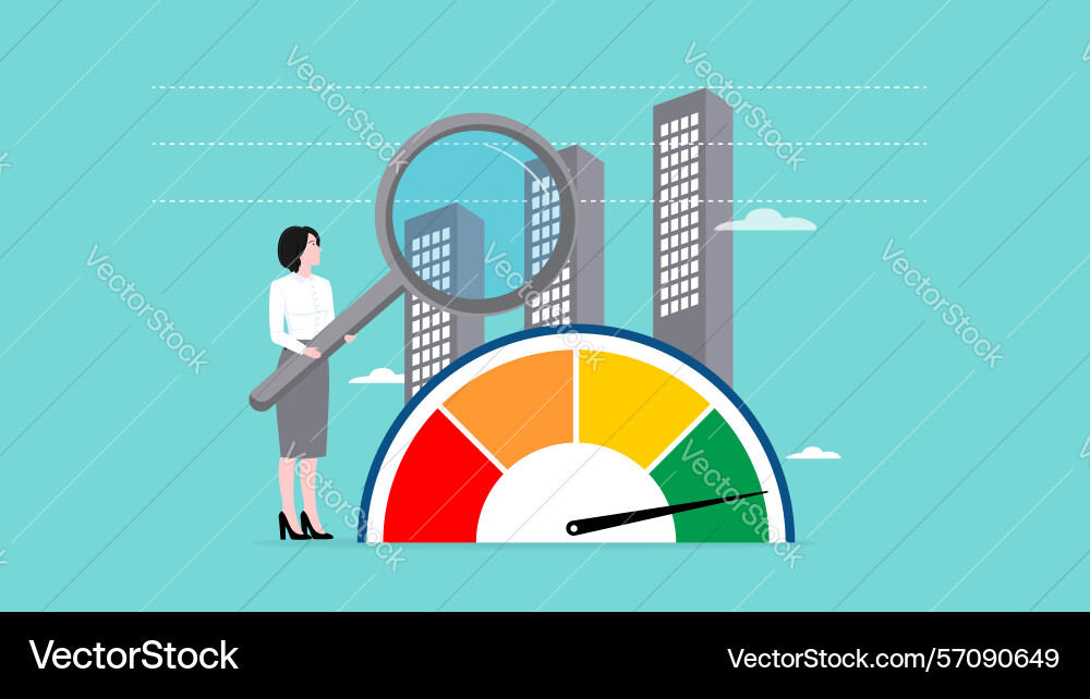 Kpi key performance indicator evaluation Vector Image