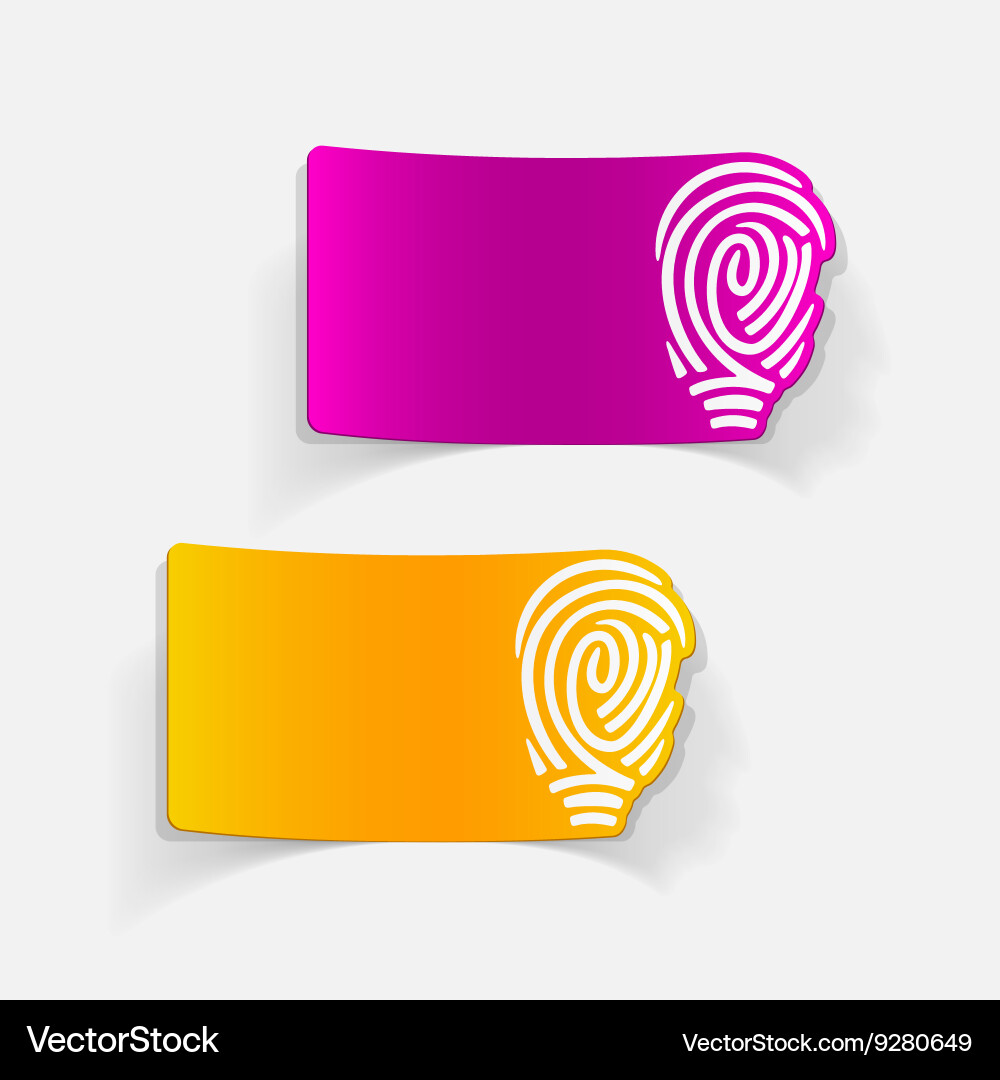 Realistic design element fingerprint vector image