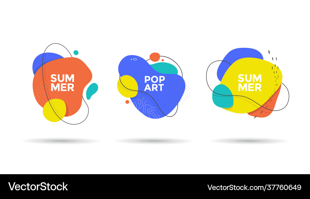 Set abstract different shapes minimal banner Set abstract different shapes minimal banner vector image