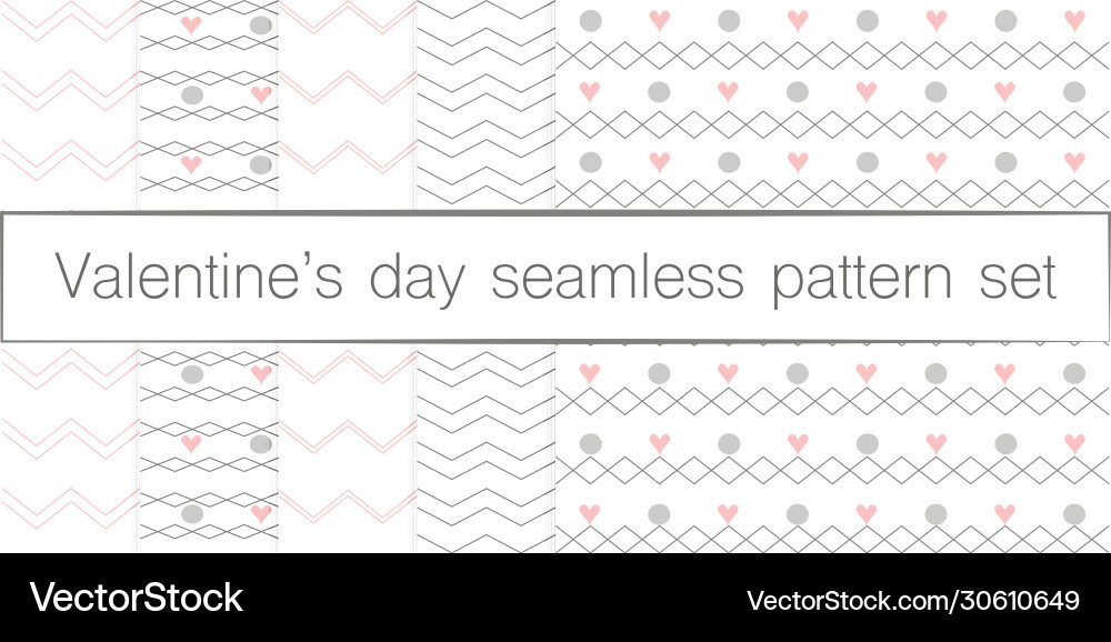 Simple ornament seamless patterns set use Simple ornament seamless patterns set use vector image