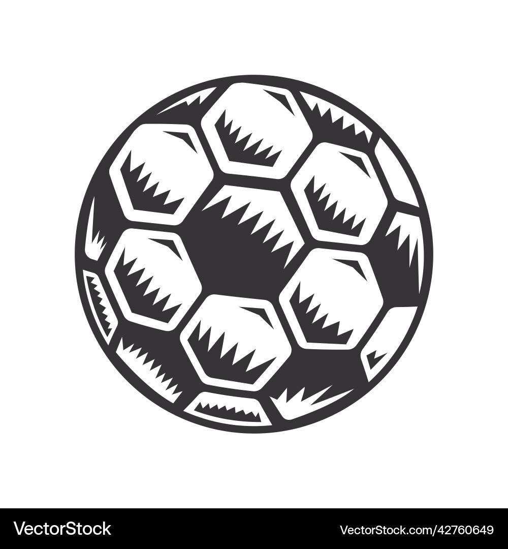 Soccer ball silhouette football line art logos Soccer ball silhouette football line art logos vector image