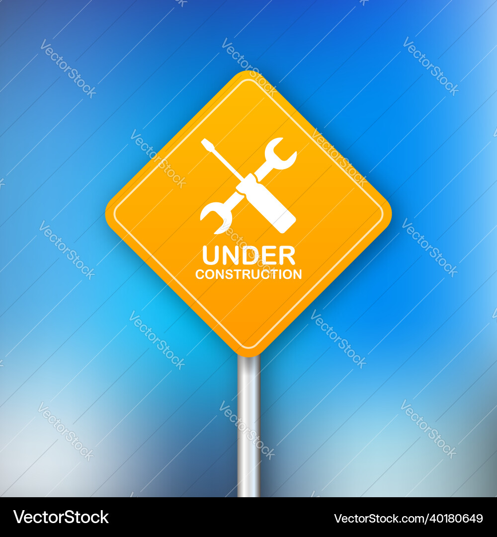 Under construction website page border stripe web vector image