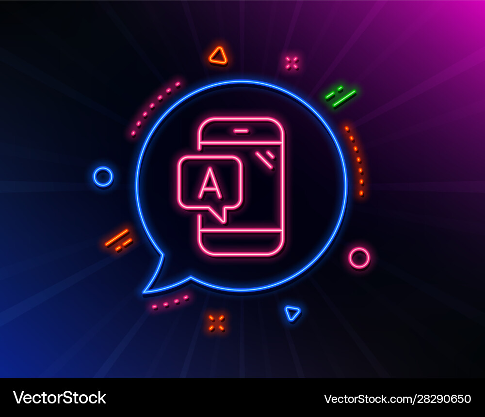Ab testing line icon ui phone test sign vector image