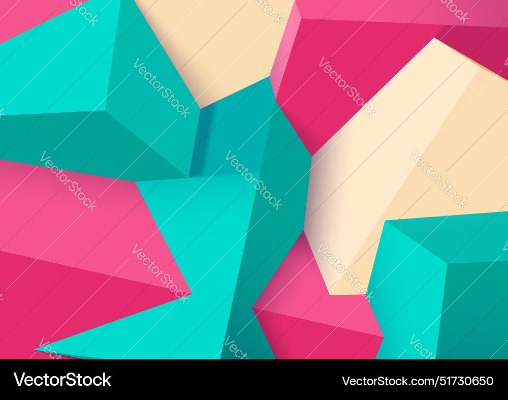 Abstract background with realistic colorful cubes Abstract background with realistic colorful cubes Vector Image