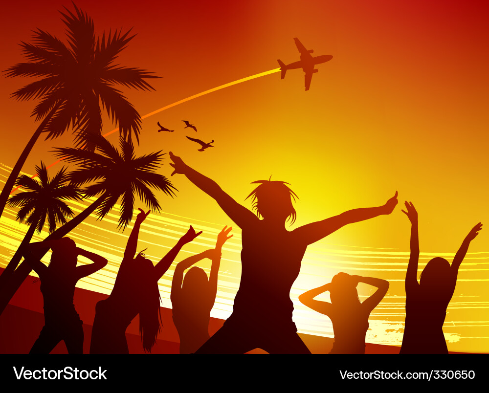 Beach party Royalty Free Vector Image - VectorStock
