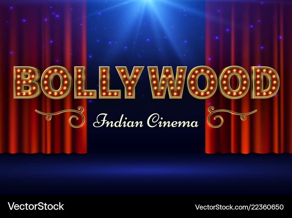 Bollywood Film Poster - Roter Vorhang vektorbild