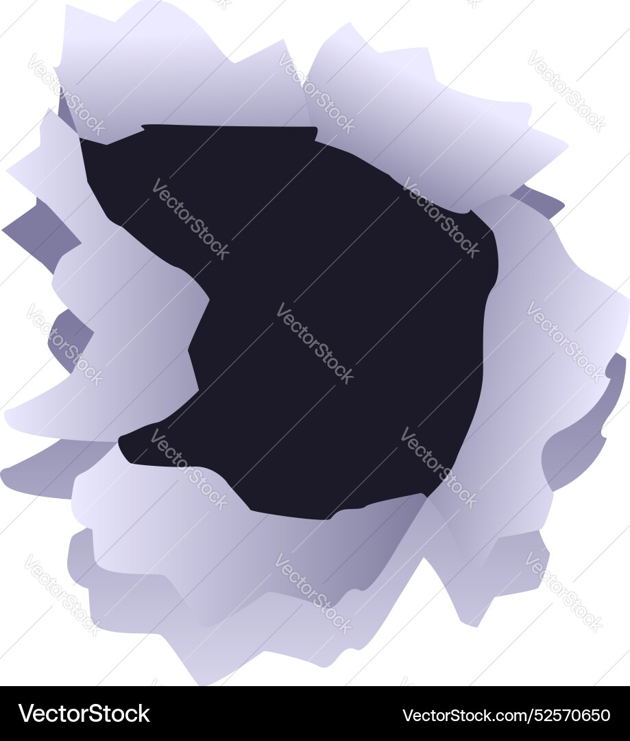Bullet hole creating torn edges in metallic Bullet hole creating torn edges in metallic Vector Image