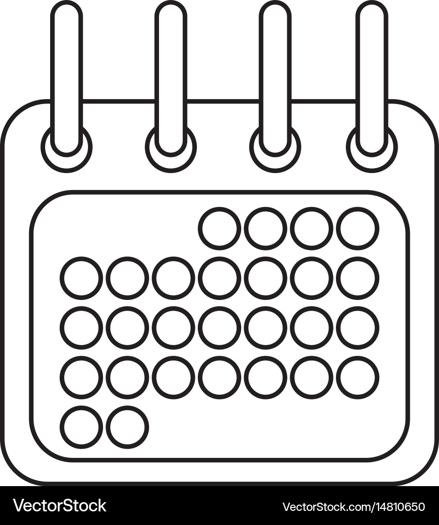 Calendar draw sign Royalty Free Vector Image - VectorStock