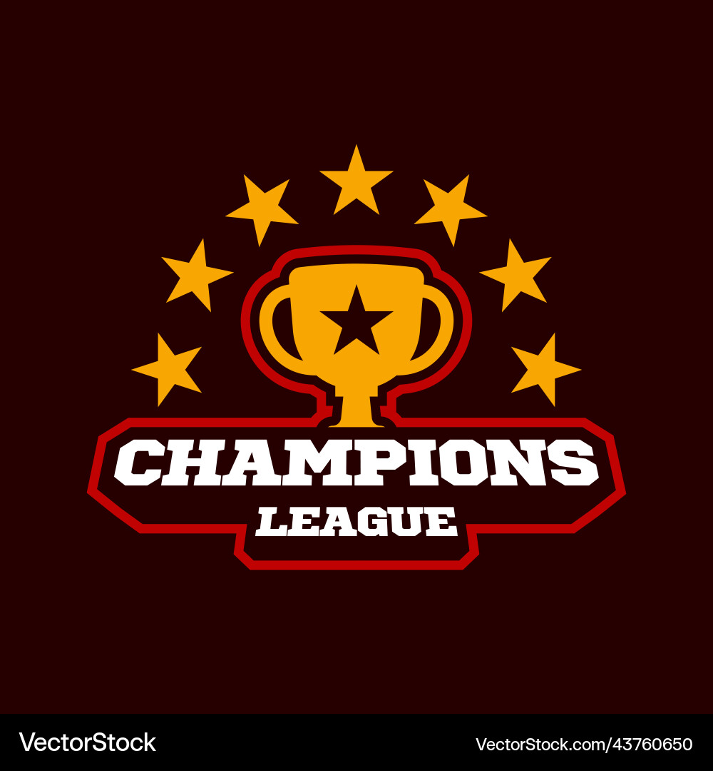 Champion Gold Cup Sportleague Logo Champion Gold Cup Sportleague Logo vektorbild